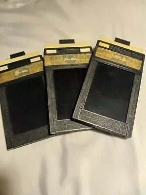 Set Of 3. LISCO REGAL CUT FILM HOLDER 2 1/4 X 3 1/4 DOUBLE PLATE .  • $60