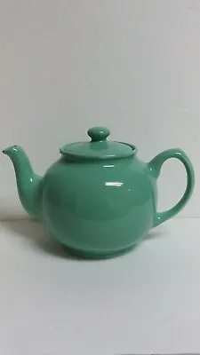 SADLER England 4 Cup Ceramic Mint Green Teapot W/ BONUS Tea Strainer Infuser EXC • $19.95