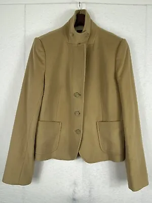 J Crew Womens L Camel Wool Blend 3 Button Coat Blazer 71280 • $19.99