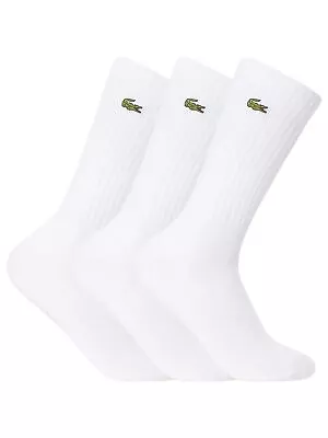 Lacoste Men's Sport 3 Pack Socks White • £29.95