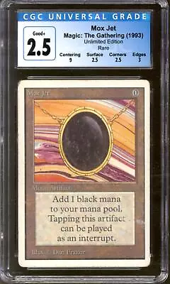 Magic MTG Unlimited Mox Jet CGC 2.5 HEAVILY PLAYED (HP) *018 • $3483.95