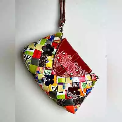 Nahui Ollin Clutch Wristlet Purse Recycled Candy Wrappers • $40