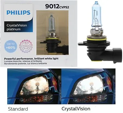 Philips Crystal Vision Platinum 9012 55W Two Bulbs Head Light Dual Beam Upgrade • $43.70