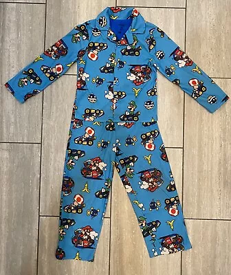 Super Mario Boys Gamer 2-Piece Blue Pajama Set Size 8 Cute! • $4.99