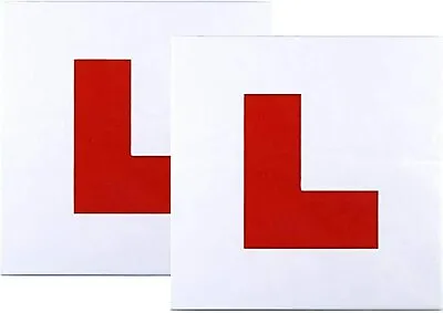 2x Magnetic Car L Plate Plates Learner New Driver Waterproof Legal DVLA Size • £2.75