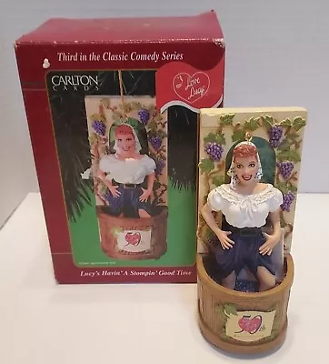 Carlto I Love Lucy Havin' A Stompin Good Time Christmas Ornament Making Wine MIB • $18.99