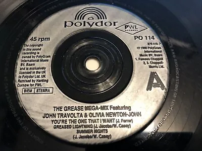 £3.19 • Buy John Travolta & Olivia Newton-John - The Grease Mega Mix 7  Vinyl Single Record