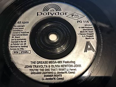 £3.19 • Buy John Travolta & Olivia Newton-John - The Grease Mega Mix 7  Vinyl Single Record
