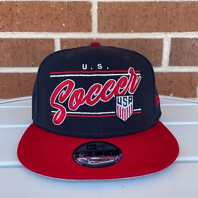 NEW USA Soccer Hat Blue Snapback New Era USMNT America Cap • $24.95