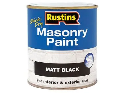 Rustins - Quick Dry Masonry Paint Black 250ml • £9.90