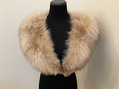 Vintage Real Fox Fur Wrap Scarf Or Coat Collar Honey Blonde • $49.99