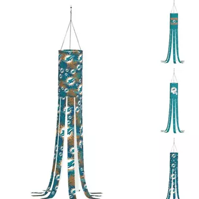 Outdoor Garden Windsock Decor Porch Deck Wind Sock 6*40in Miami Dolphins • $10.34