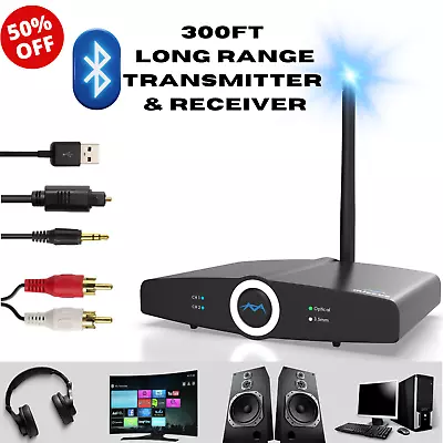 Bluetooth Long Range Transmitter For TV Headphones Speakers System Home RTX • $24.99