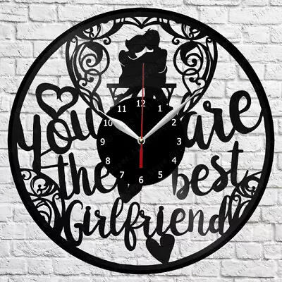 For A Girlfriend Vinyl Record Wall Clock Art Decor Original Gift 12  30cm 1658 • $14.99