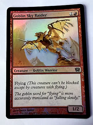 MTG Magic The Gathering Ninth Edition Goblin Sky Raider Common  Foil LP • £1