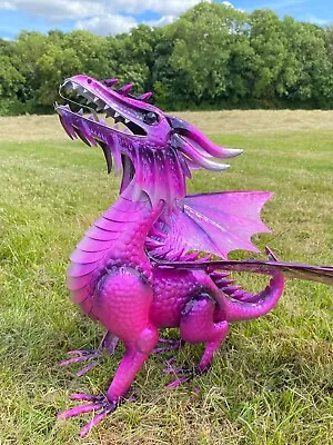 STARBLAZE THE DRAGON Metal Garden Dragon Ornament Sculpture Outdoors Statue • £59.99