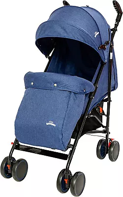 Foldable Reclinable Stroller Buggy Pram Includes Rain Cover & Footmuff • £89.99