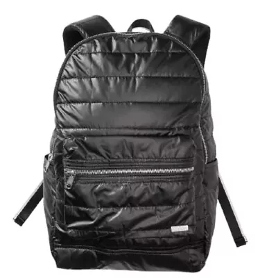 VICTORIA'S SECRET PINK QUILTED TAFFETA BACKPACK FULL SIZE BLACK New • $39.99