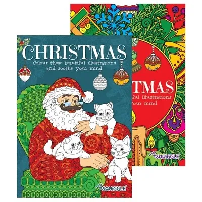 Christmas Colouring Book Adult Activity Fast Shipping • £2.99