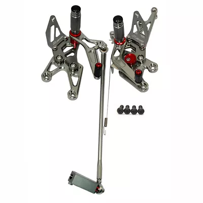 For YAMAHA YZF-R1 2007-2008 Motorcycle CNC Rearset Rear Sets Foot Pegs Pedals GY • $120.96