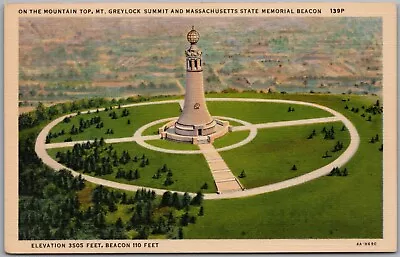 Mt Greylock Summit & State Memorial Beacon Massachusetts Postcard E594 • $4.99