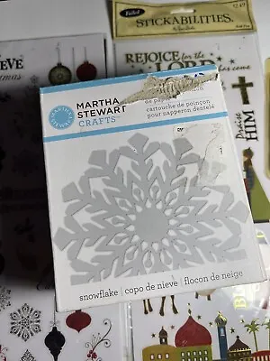 Martha Stewart All Over The Page Punch Snowflake And Sticker Lot • $12