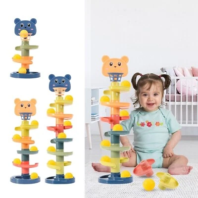 Toys Ball Drop Roll Swirling Tower Spin Track  Toys Set Rotating Track Set • £3.64