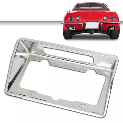 Fit For 1968-1973 Chevrolet Corvette C3 Rear License Plate Bezel Frame Chrome • $52.24