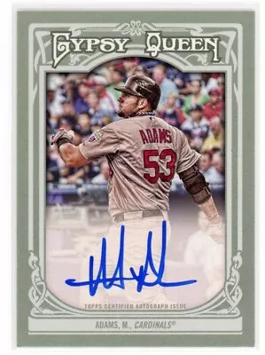 2013 Topps Gypsy Queen Baseball Matt Adams Autographed Signed Card NM Cardinals • $5