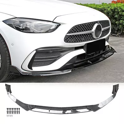 For 2022-23 Mercedes Benz C-Class C300 W206 AMG C43 Carbon Look Front Bumper Lip • $99.89