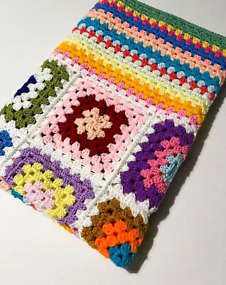 Crochet Blanket Retro Blanket Lap Blanket Pram Blanket Handmade Blanket • £59.99