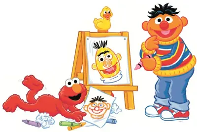 9 Inch Elmo Decal Sesame Street Removable Peel Self Stick Wall Sticker Art Kids  • $8