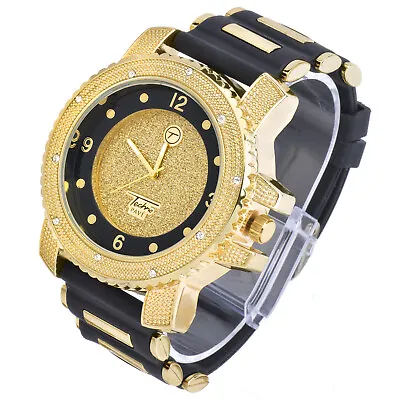 Men's Fashion Silicone Band Techno Pave Heavy Watches WR 7758  • $19.99