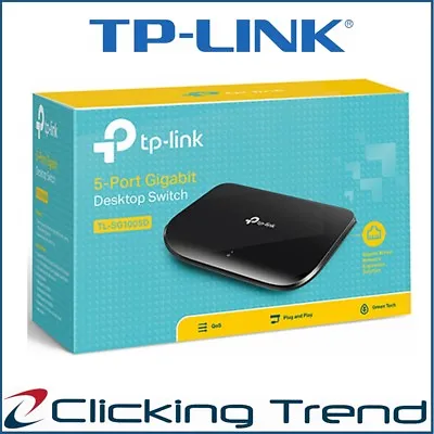 $30.95 • Buy Desktop Switch TP-Link TL-SG1005D 5-Port Gigabit Desktop Switch Network Switch