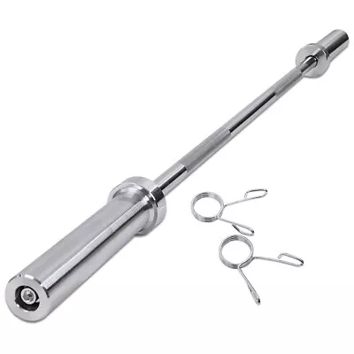 5Ft Olympic Barbell Bar Chrome Steel Straight Weight Lifting Bar For Home Gym • $36.88