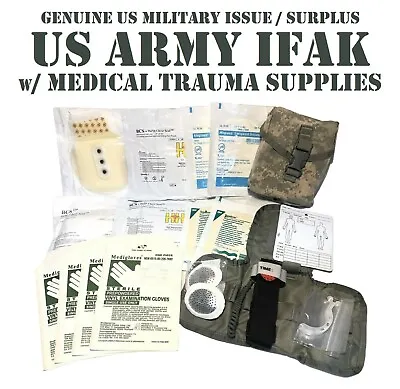 $69.95 • Buy Tactical Trauma Kit Stocked Ifak Acu Pouch Insert First Aid Kit Bcs Us Military