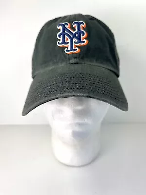 Vintage NY Mets Black Cap The Franchise   The Perfect Fit  Sz  M Fitted Hat • $18