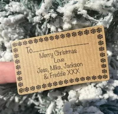 £2.59 • Buy Personalised Christmas Stickers Merry Christmas Kids Gift Tag Holiday Labels X42