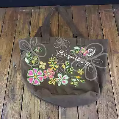 Embroidered Floral Margaritaville Tote Bag Women To Blame Cotton • $19.99