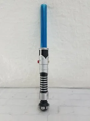 BLUE Lightsaber Star Wars 1999 LFL Hasbro Retractable Obi Wan LIght & Sound • $47.18