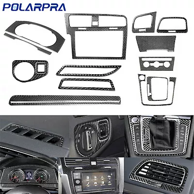 For VW Golf 7 GTI MK7 14-19 Carbon Full Set Fiber Interior Dashboard Cover 15pcs • $80.01