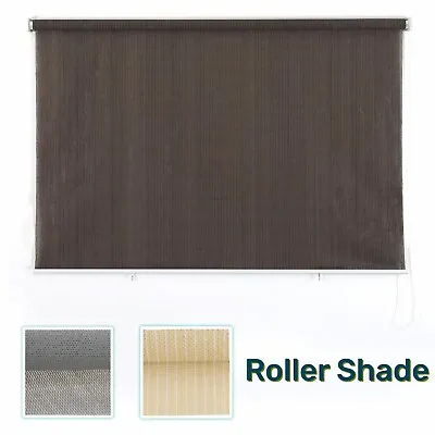 Outdoor Roller Shades Cordless Patio Roll Up Blinds 90% UV Protection For Porch • $49.03