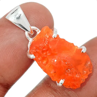 Natural Mexican Opal Rough 925 Sterling Silver Pendant Jewelry CP40664 • $12.99