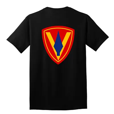 U.S. Military Fighting 5th Division WWII War Veteran Black/White T-Shirt Vietnam • $18.89