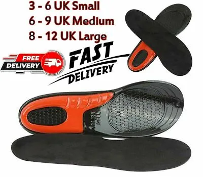 Work Boot Insoles Hiking Trainer Inner Soles Foot Inserts Support Silicone Gel  • £4.95