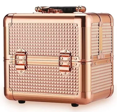 Ovonni Professional Makeup  Case Artist Lockable Rose Gold LARGE  New Open Box   • $65