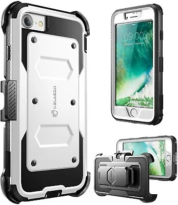 For IPhone SE 2020 2nd Gen / IPhone 7/8 I-Blason Shockproof Holster Case +Screen • £21.99