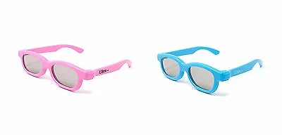 £6.99 • Buy 2 Pairs Of Children's Passive 3D Glasses 1 Pink 1 Blue LG Toshiba Cinemas LG UK