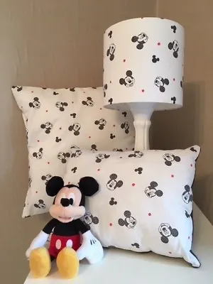 £14 • Buy SHOP Mickey Mouse Heads Range Of Curtains/Cushions/Lampshades In White