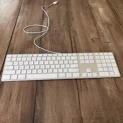 Genuine Apple A1243 Wired Mac Standard USB Keyboard W/ Numeric Keypad • $25